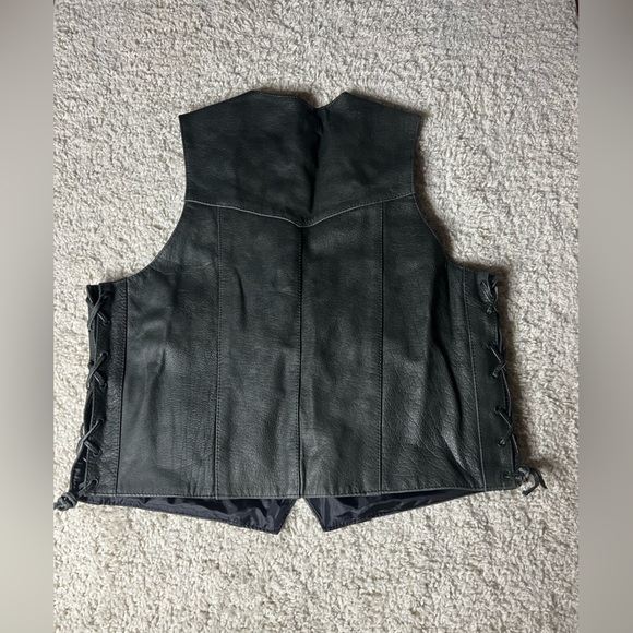 Men’s XL Jamin Leather Grey Leather Vest GUC - Picture 8 of 8